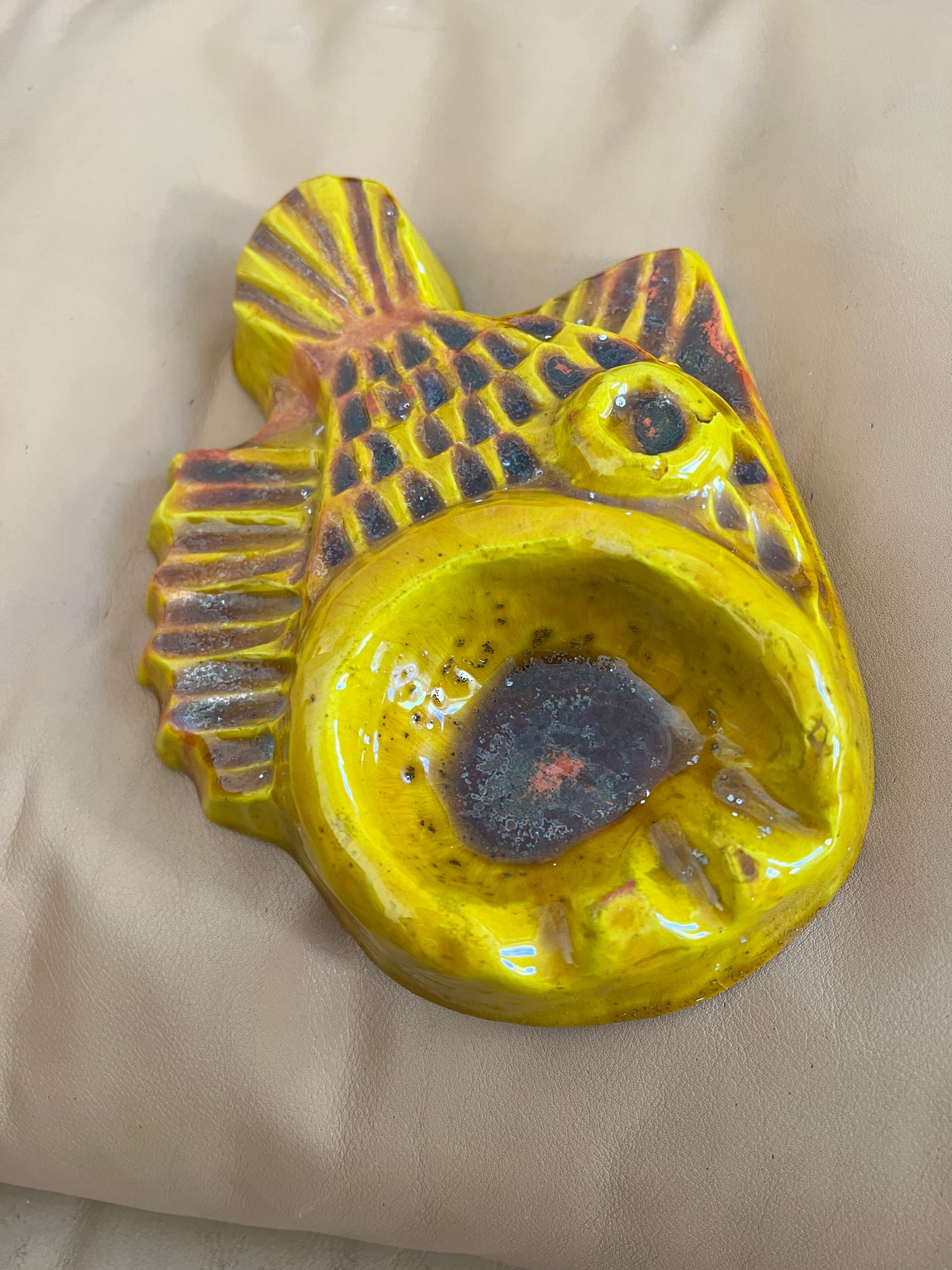 Ashtray fish manufacture Kéraluc Quimper 50s