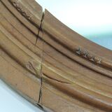 Antique oval mirror in carved wood – Louis XVI style, ribbon bow decoration, mid