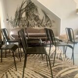 Set of 8 metal chairs