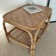 Vintage rattan coffee table from the 70s - organic lines, Riviera spirit.