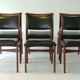 Set of 6 dining chairs in rosewood 1960s