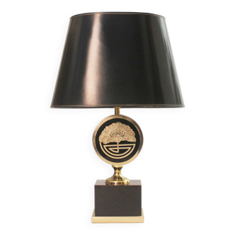 Brass Table Lamp Midcentury Vintage Retro Regency  1970s Office