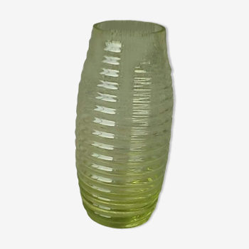 Ouraline art deco style colored glass vase