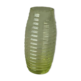 Ouraline art deco style colored glass vase