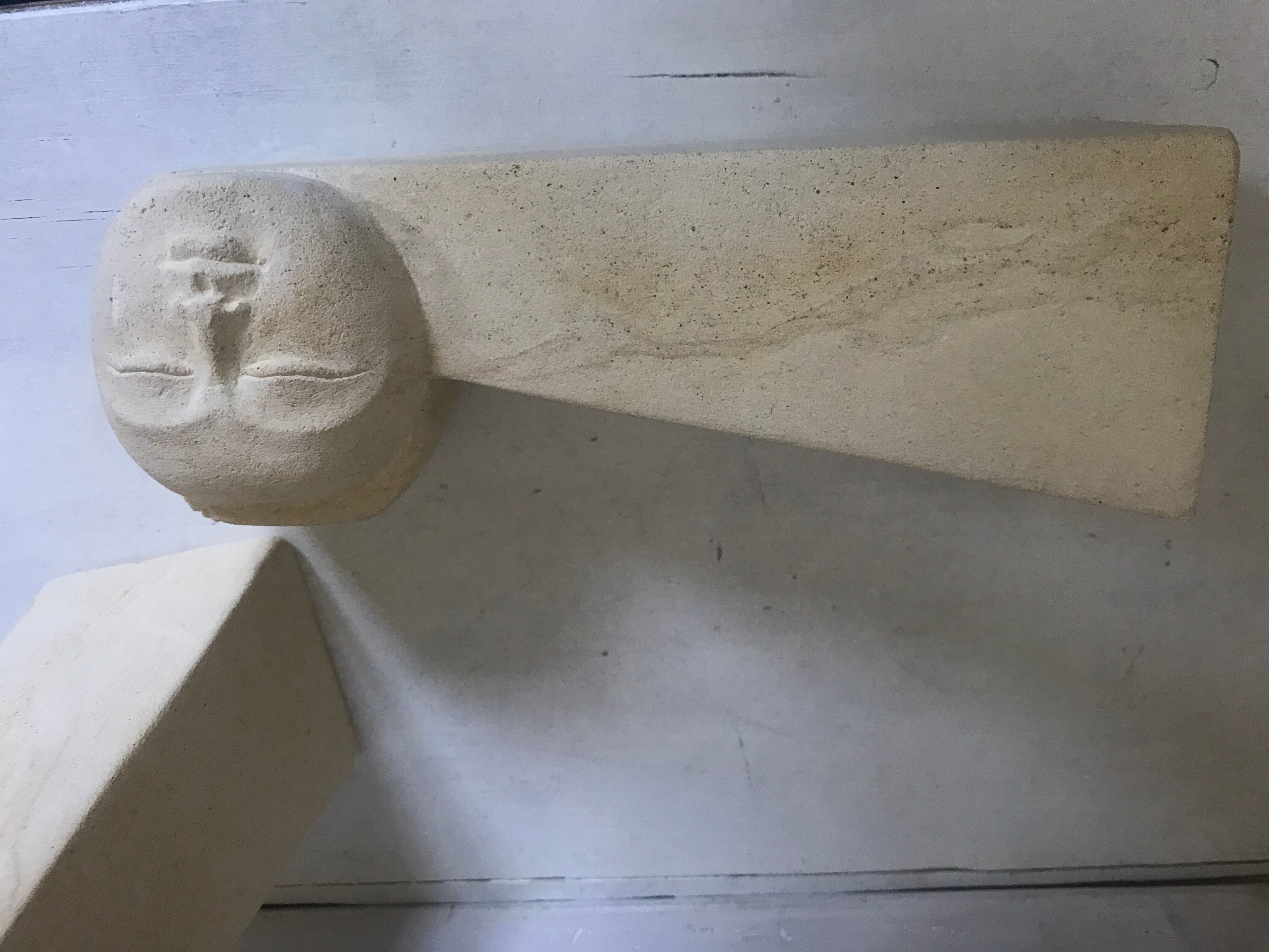 Pair of stone book clamts