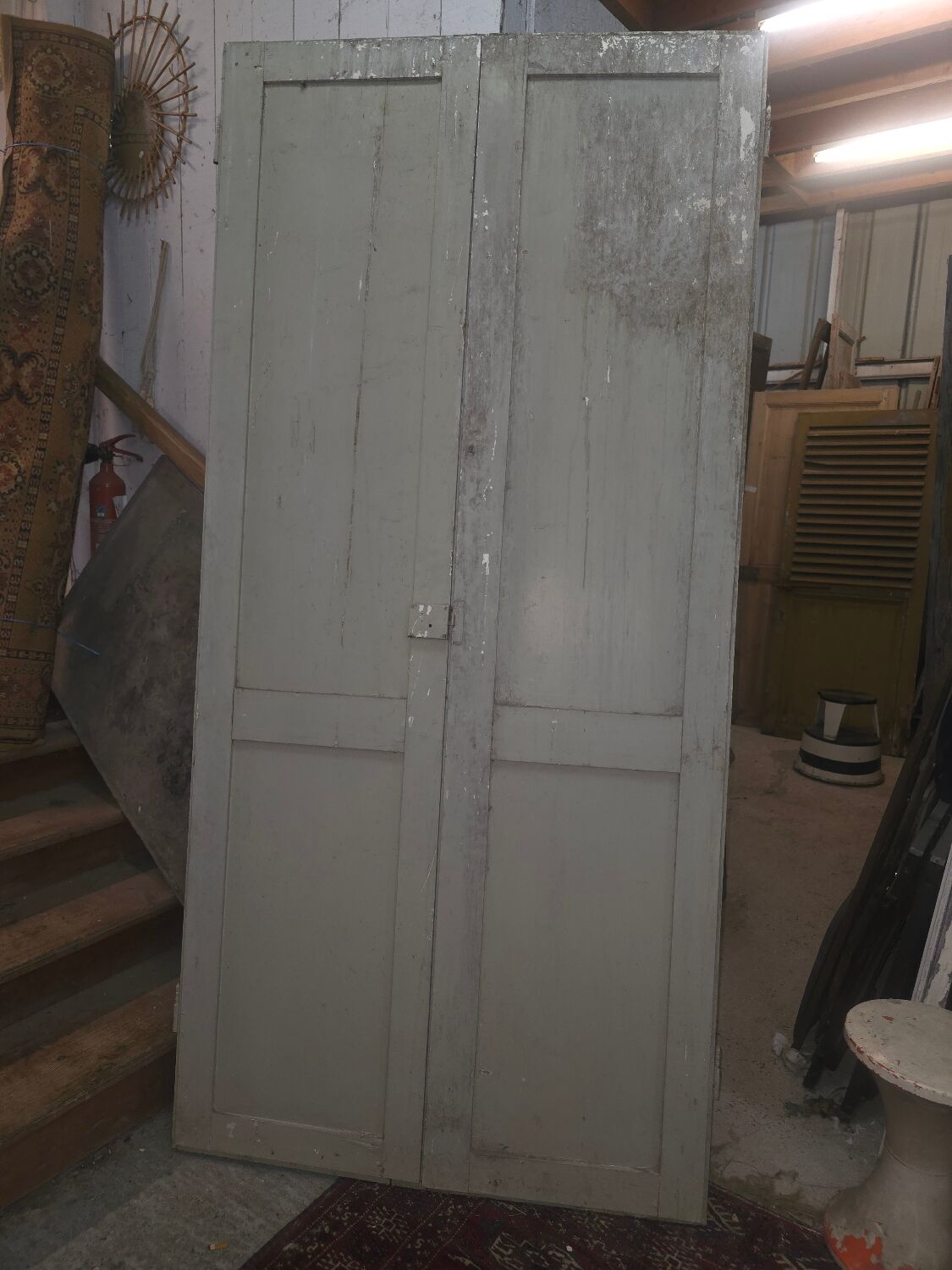 Anciennes portes double en sapin