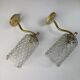 PAIR OF VINTAGE BUBBLE GLASS WALL LIGHTS