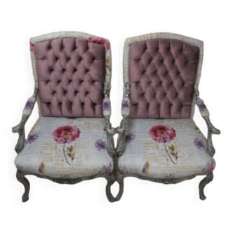 Armchairs Louis XV style