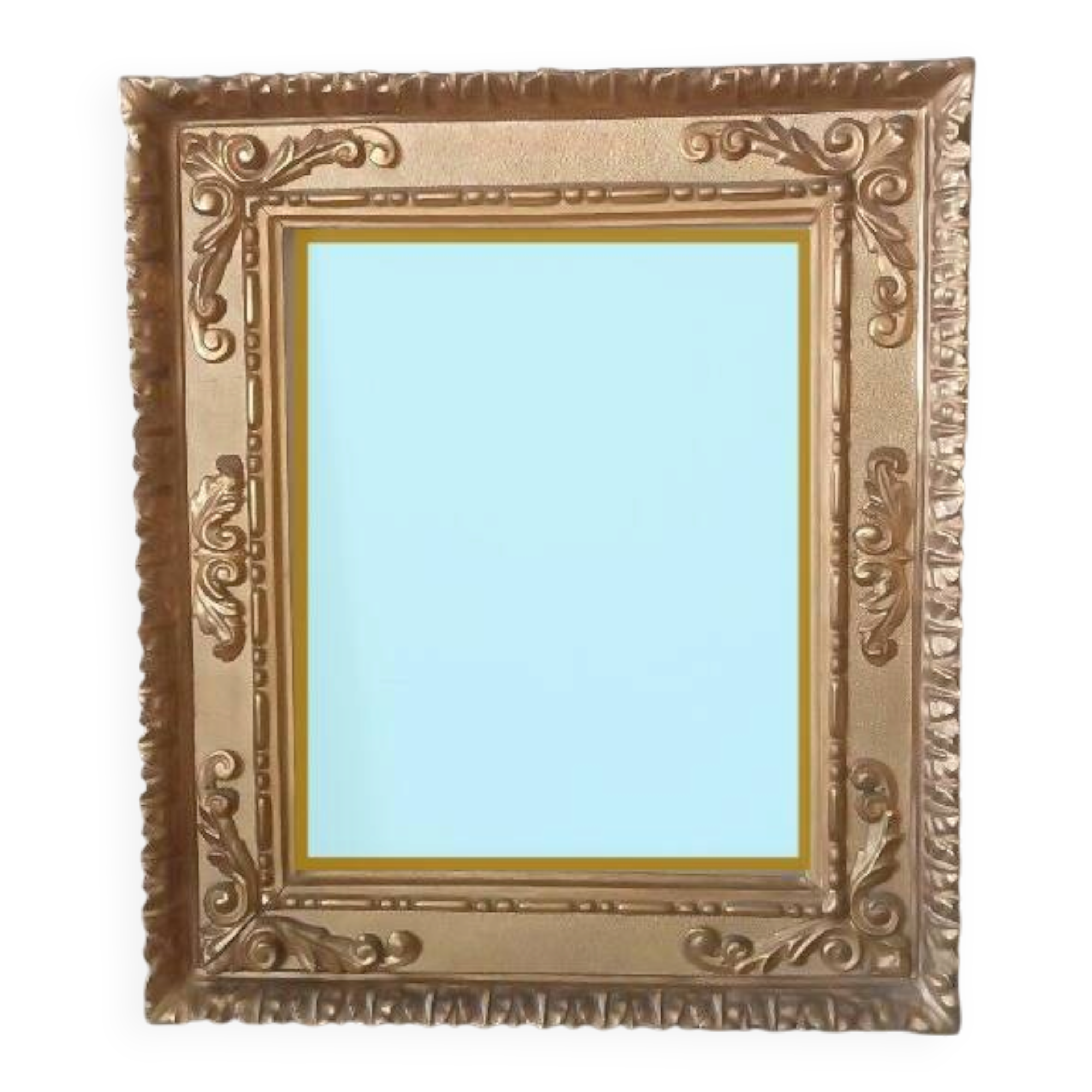 Miroir ancien en bois doré
