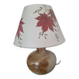 Small vintage sandstone and ceramic lamp