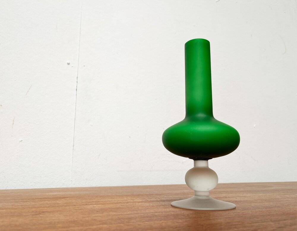 Vase from the Italian Satinato series and glass attributed to Carlo Moretti, 1970s, set of 2.