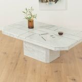 1980s marble coffee table