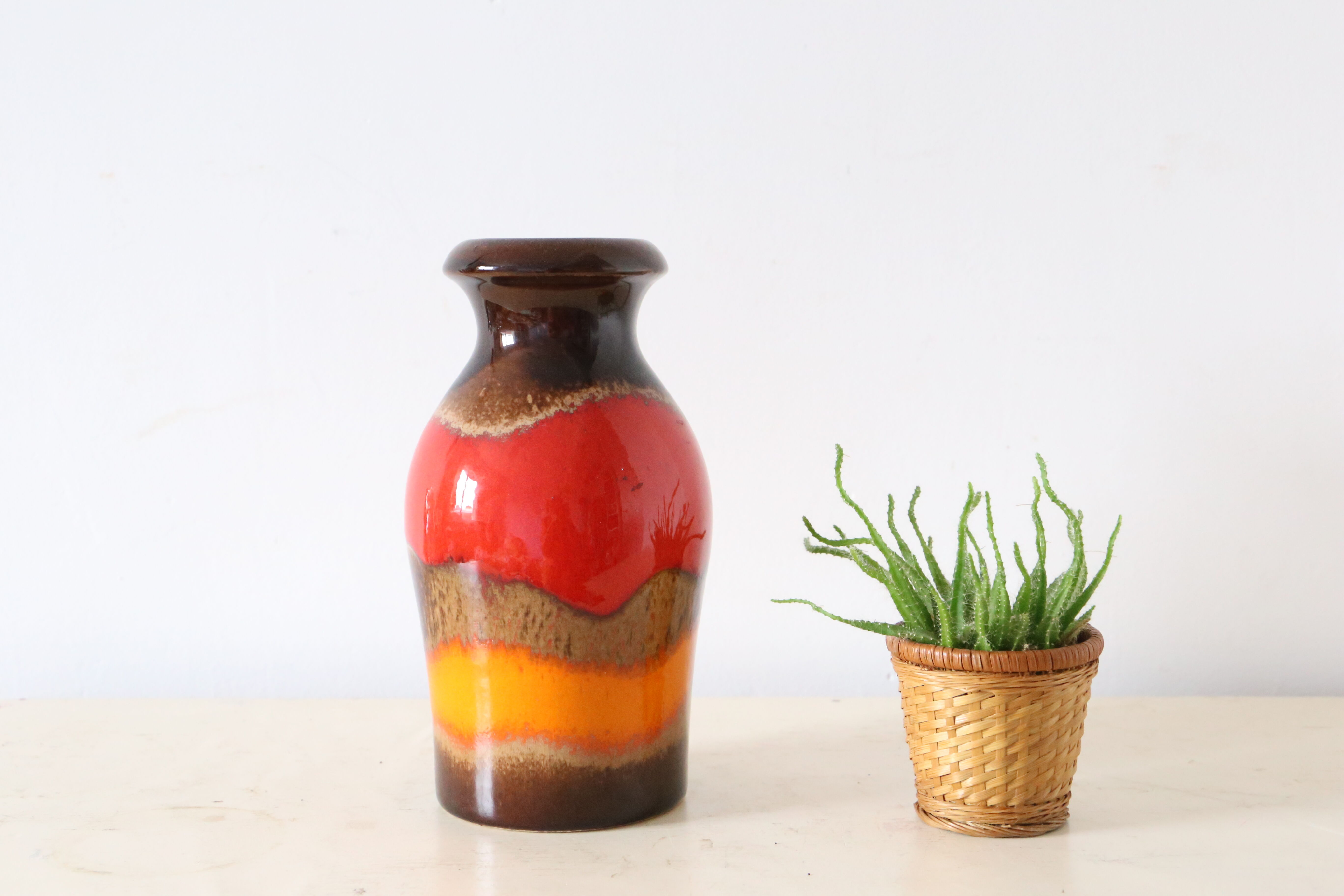 Vase en céramique allemande, Scheurich, west germany, 1960, vintage