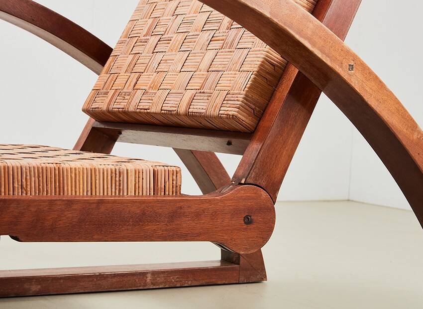 Francis Jourdain Lounge Chair + Ottoman France 1920s