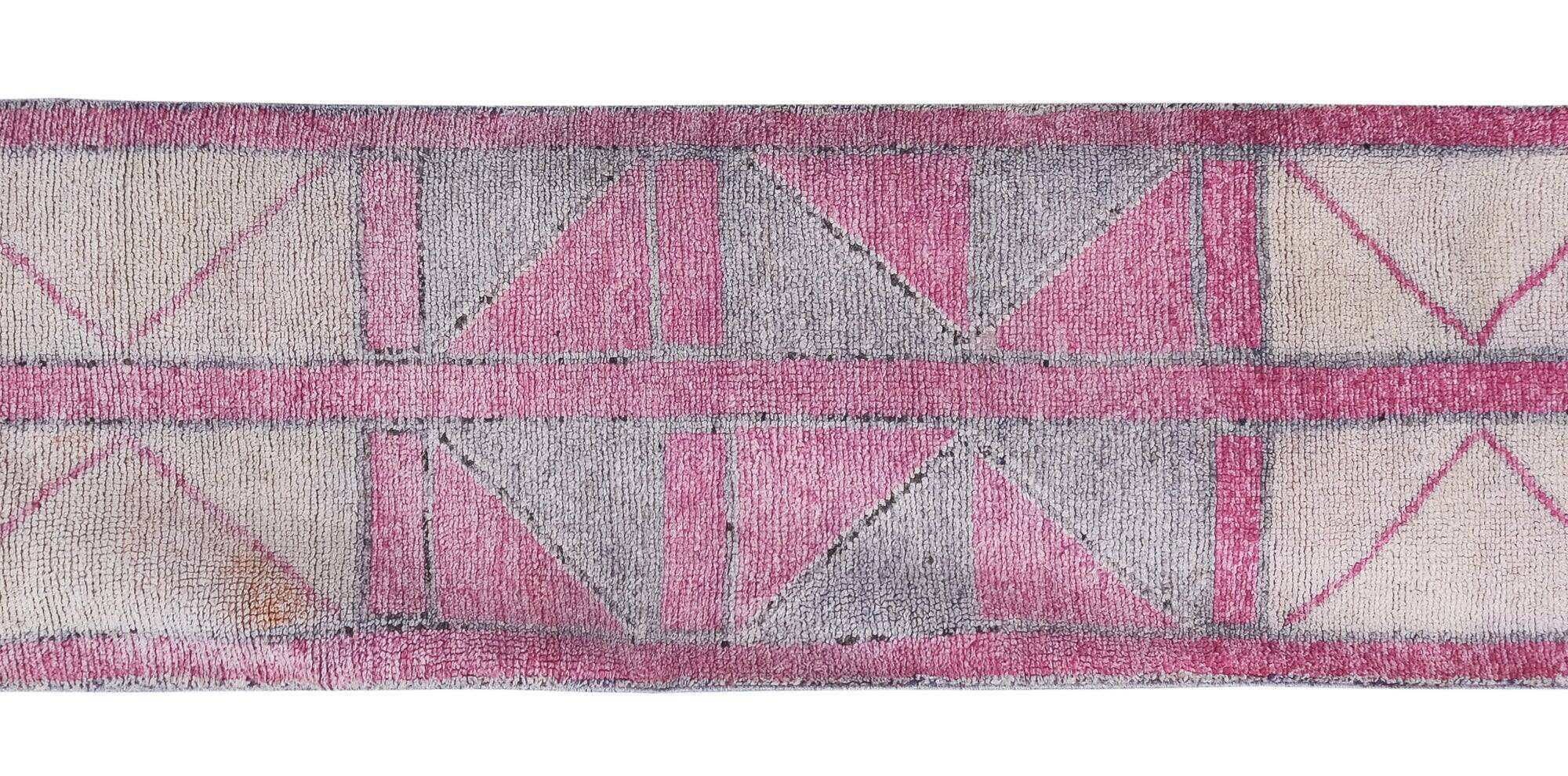 Vintage Turkish hallway rug 89x276 cm