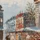 Oil painting of a Parisian scene.