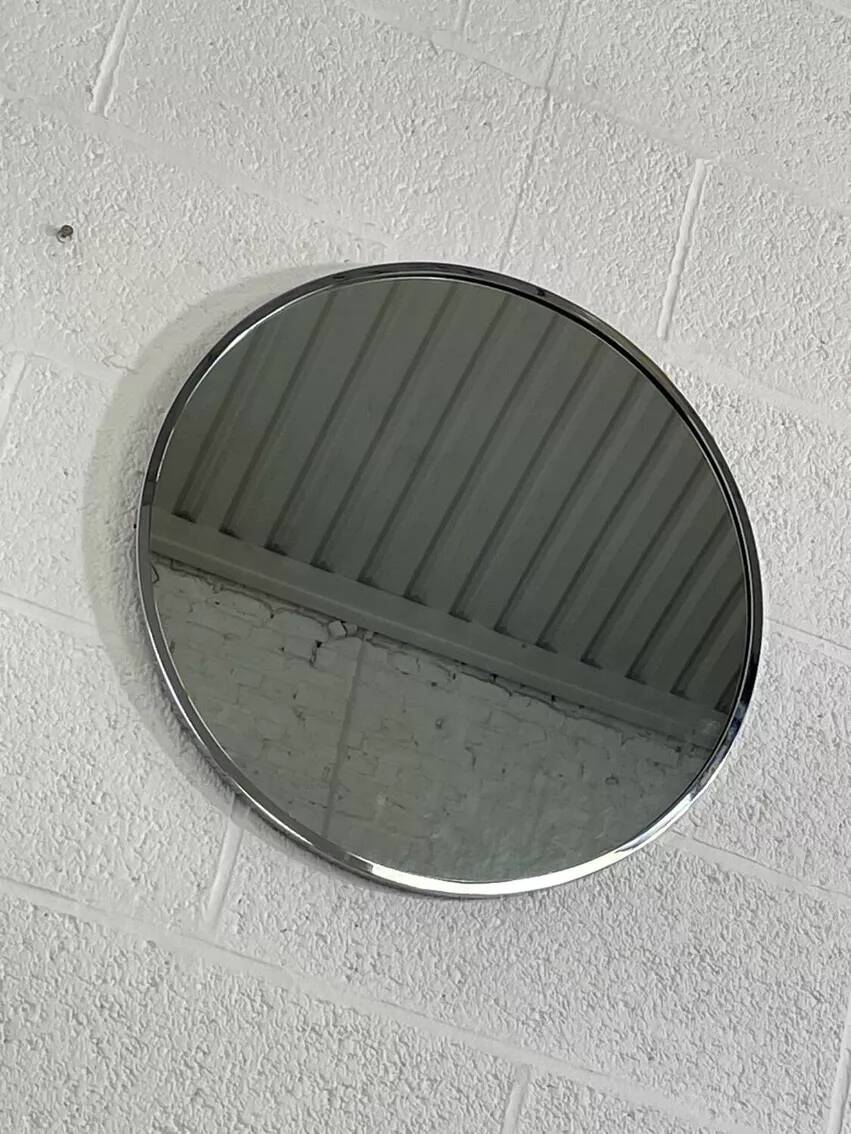Miroir vintage chromé rond