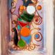 Polychrome presentation dishes of Marie Christine TREINEN (XXth) Vallauris