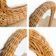 Miroir vintage arrondi en bois, cadre sculpté en forme organique rétro