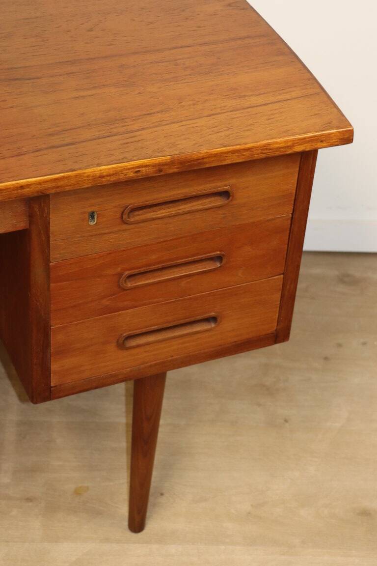 Scandinavian double-sided teak desk, 1960