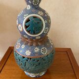 Vase cloisonné en forme de courge