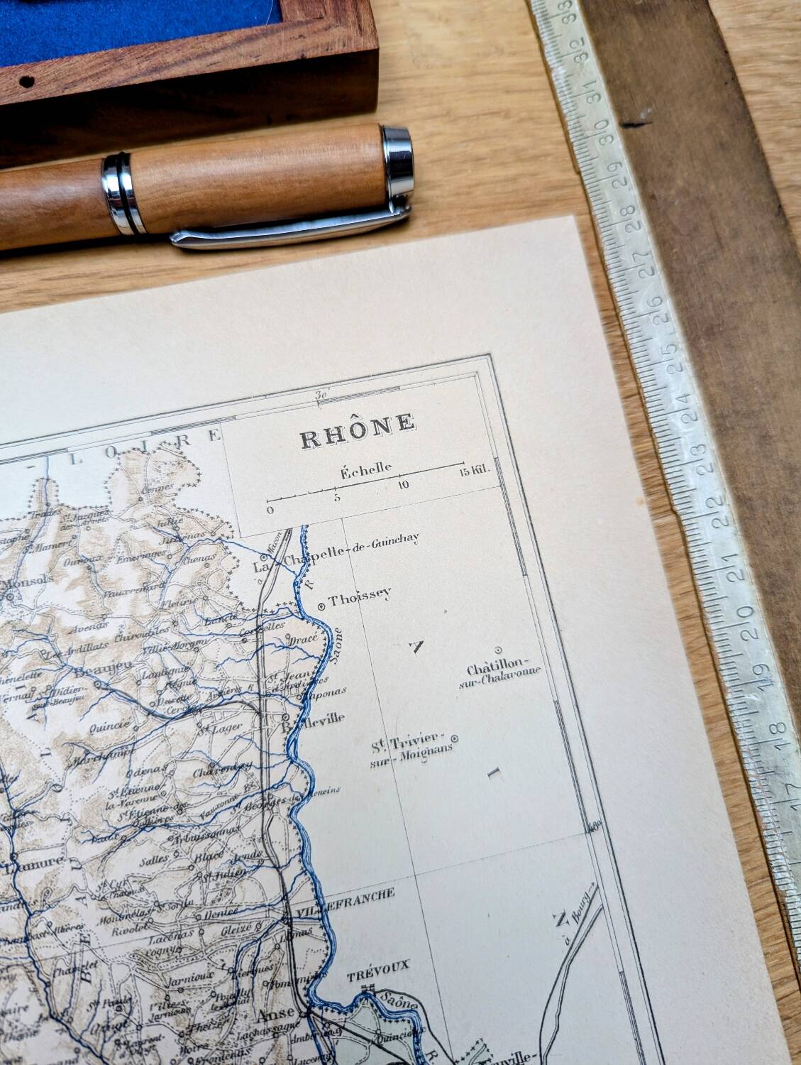 Printed in 1889, Rhône, Auvergne-Rhône-Alpes.