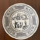 Set de 9 assiettes Gien « rébus « .