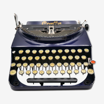 Machine à écrire Contin France bleue révisée ruban neuf 1930