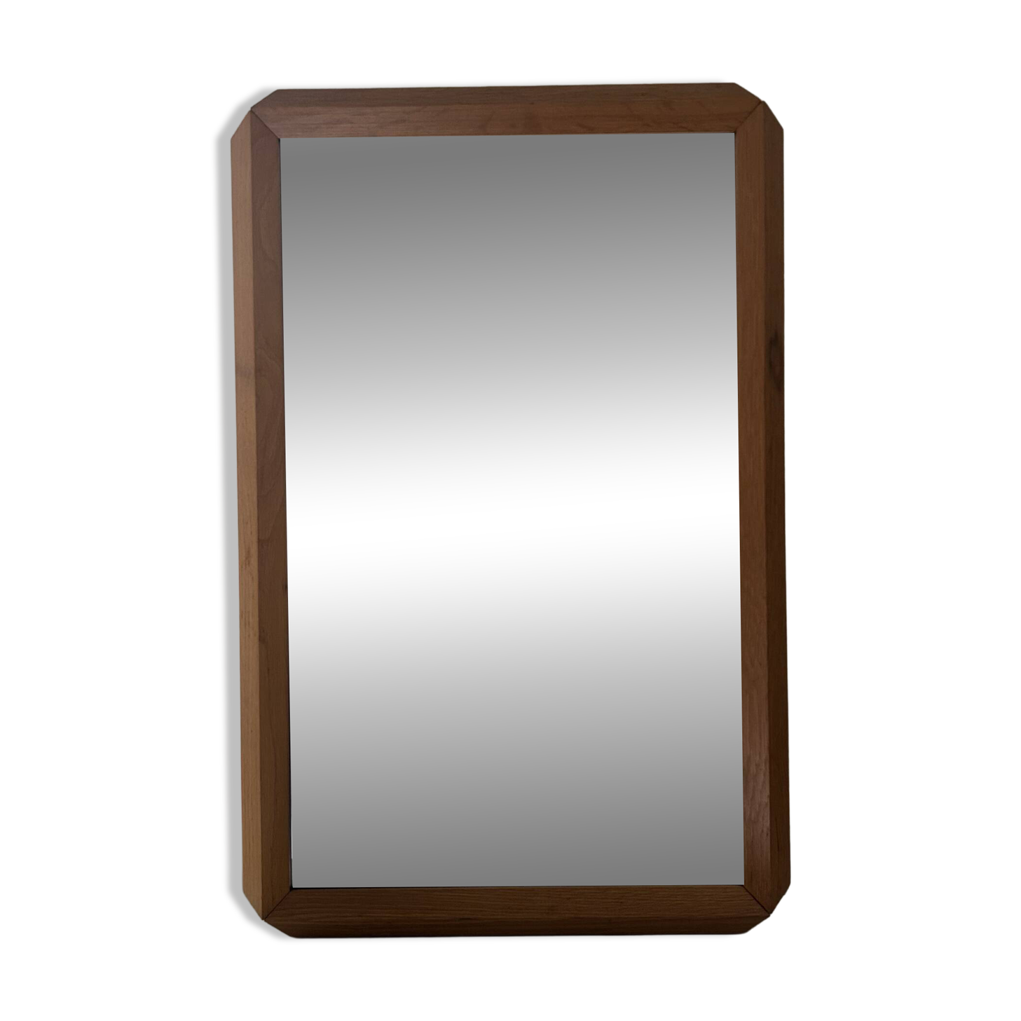 Mid-century oak large mirror