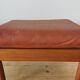 Pair of Dyrlund leather footrest 60s leather
