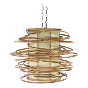 Suspension en rotin et
