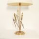 Brass table lamp adorned with wheat ears, 1970s, Italy.