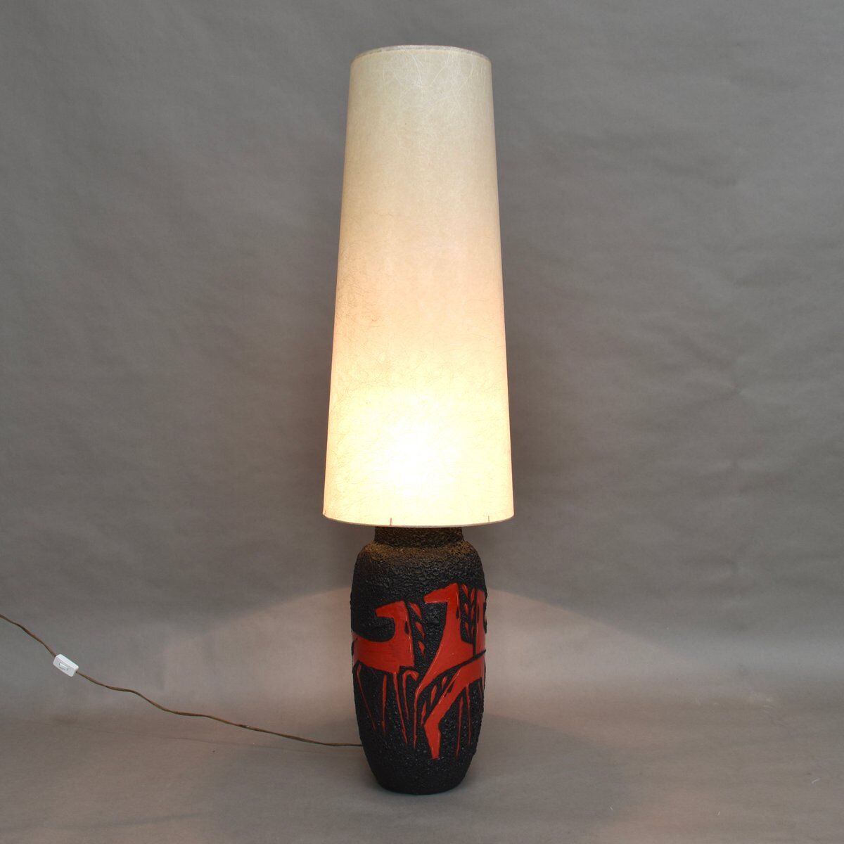 Vintage German ceramic floor lamp from Scheurich, 1970s