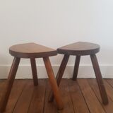 Set of 2 tripod stools