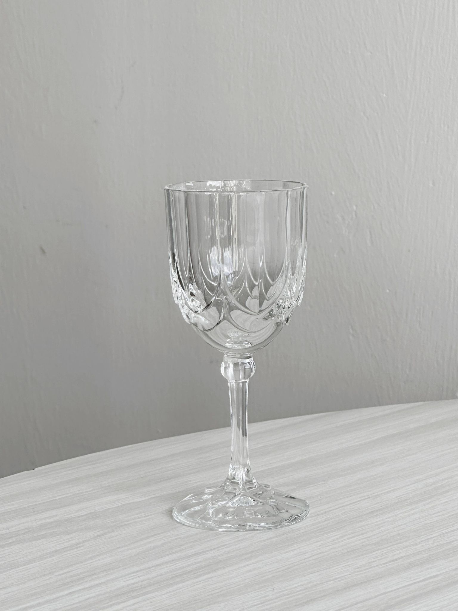 5 Vintage Cut Thick Glass Shot Glasses