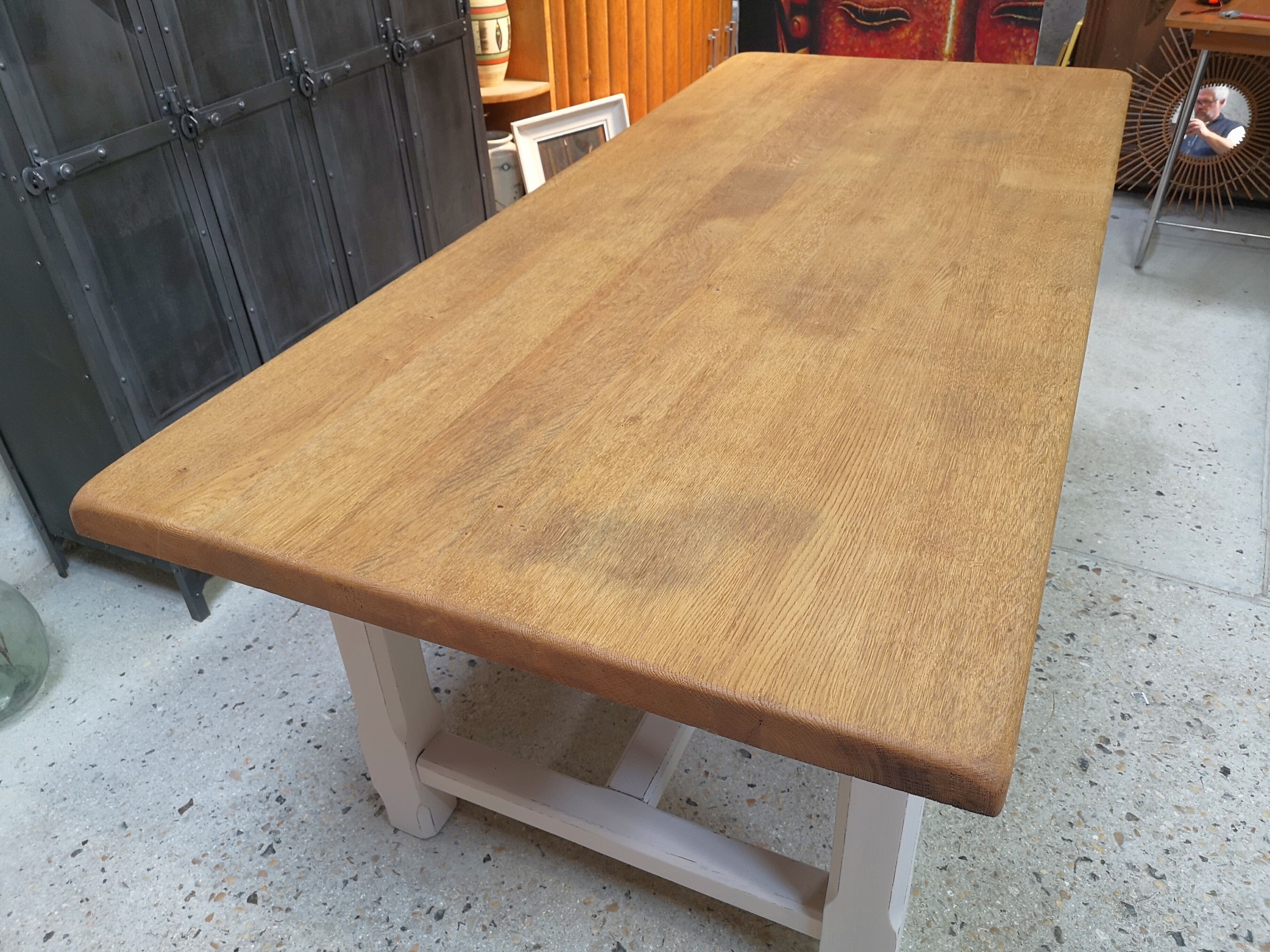 Dining table farmhouse oak old patina shabby chic gustavian