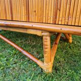 Rattan marquetry cabinet