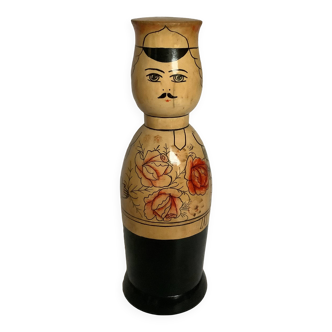 Large Russian doll bottle cover hand decorated