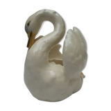 Signed swan-shaped earthenware garden