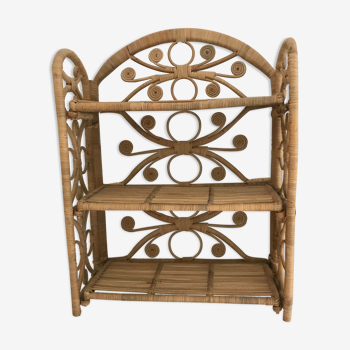 Wall rattan shelf