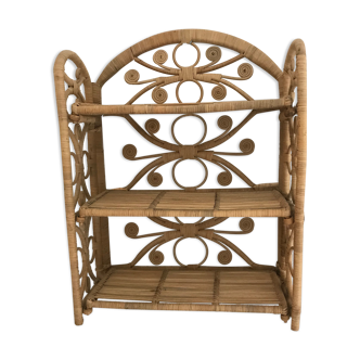 Wall rattan shelf