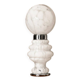 Lampe de table en verre de Murano blanche par Carlo Nason pour Mazzega, Italie, années 1970