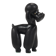 Charming figurine sculpture of a poodle dog by Leopold Anzengruber, Austria, 1950s.