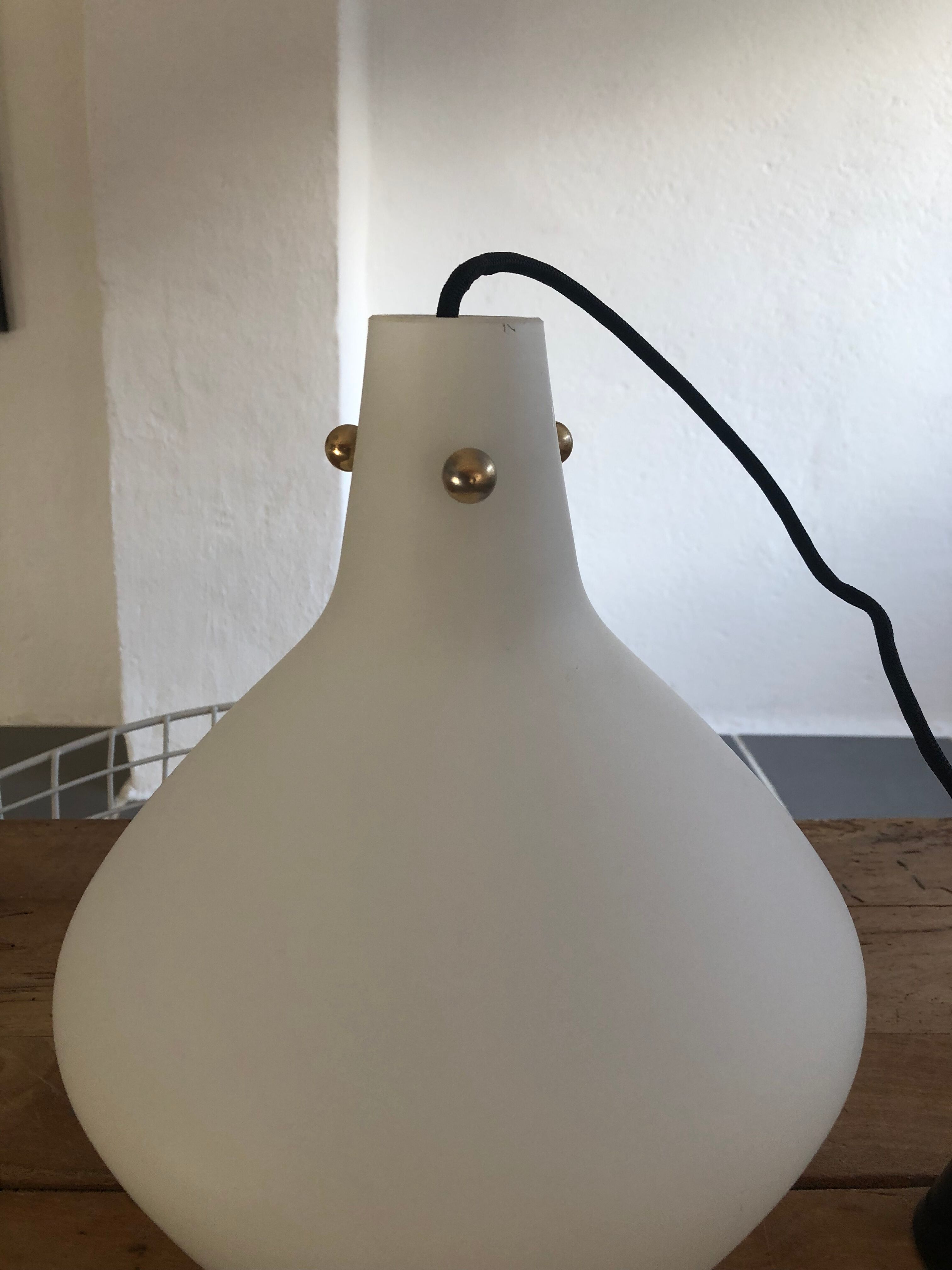 Italian midcentury vintage opaline hanging