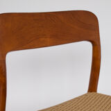 4 chairs model 75 by Niels Møller  1950