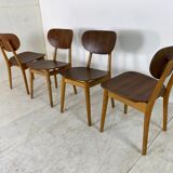 Set of 4 Scandinavian teak lounge chairs by Cees Braakman for Pastoe 1950s