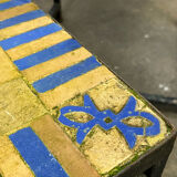 Nesting tables ceramic wrought iron