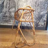 Vintage rattan planter