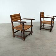2 fauteuils dans le style de Charles Dudouyt