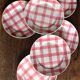 A set of 6 flat plates Nappe Rose Moulin des Loups